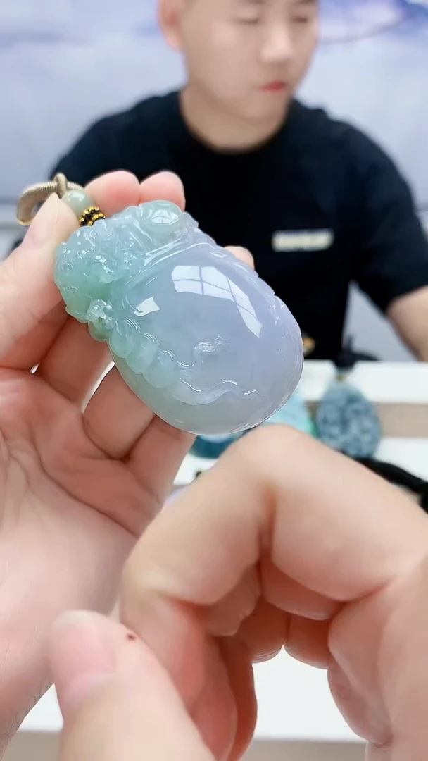 未镶嵌定制翡翠4917lr-毛货挂件35