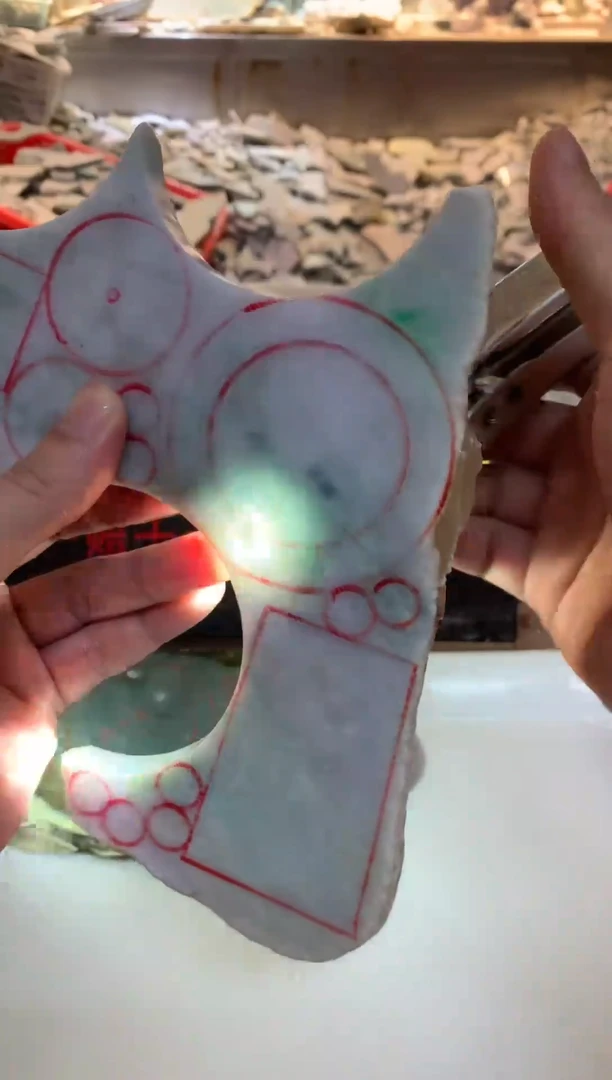 裸石翡翠0朗0翡翠珠宝524