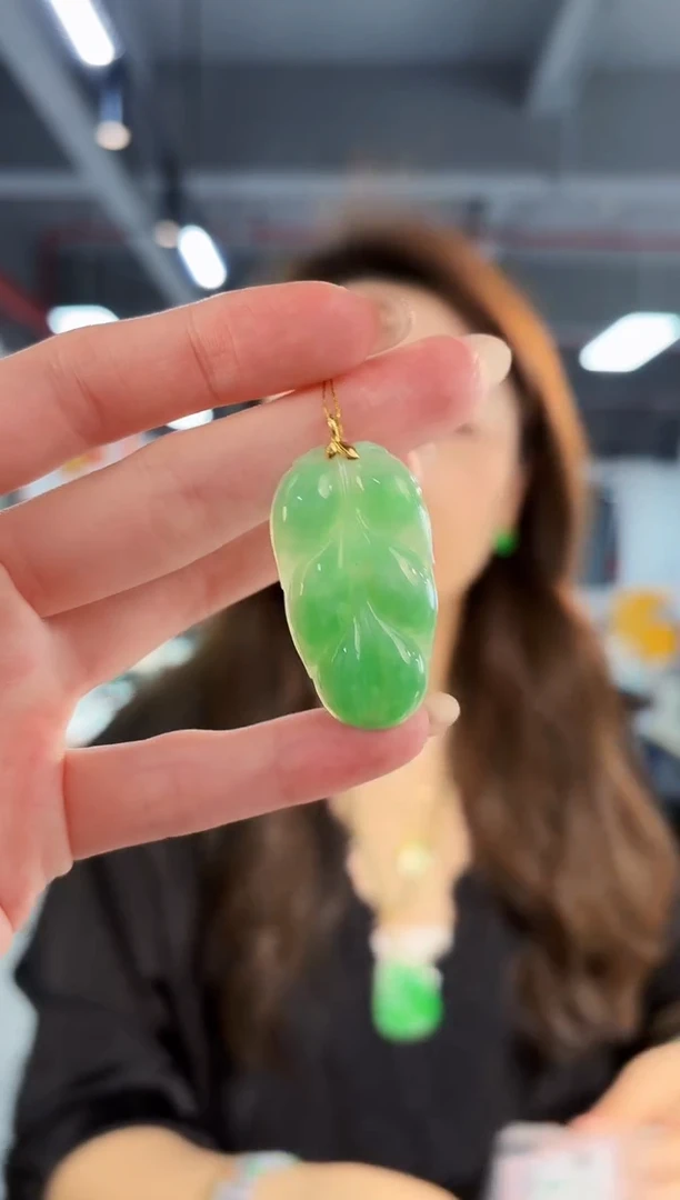 【闪购商品】翡翠颈饰18K金镶嵌缅料A货/支持复检/一件