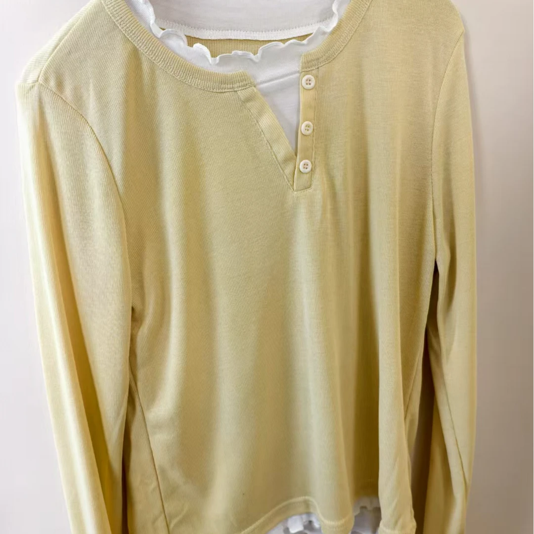 【C47】拼接休闲简约长袖 c47