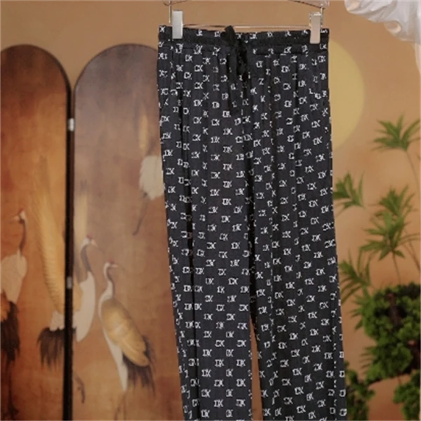 洋  新中式 桑蚕丝休闲裤  01