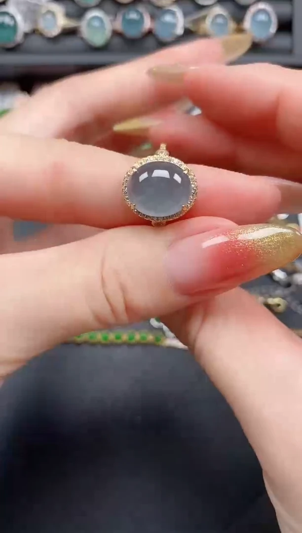 银S925镶嵌戒指翡翠11111
