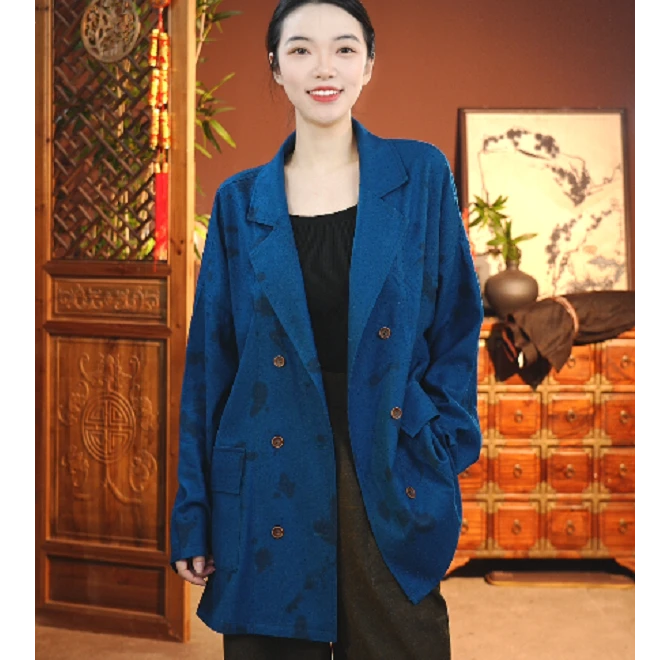春夏真丝立体款提花气质西装外套A-TY-t24172