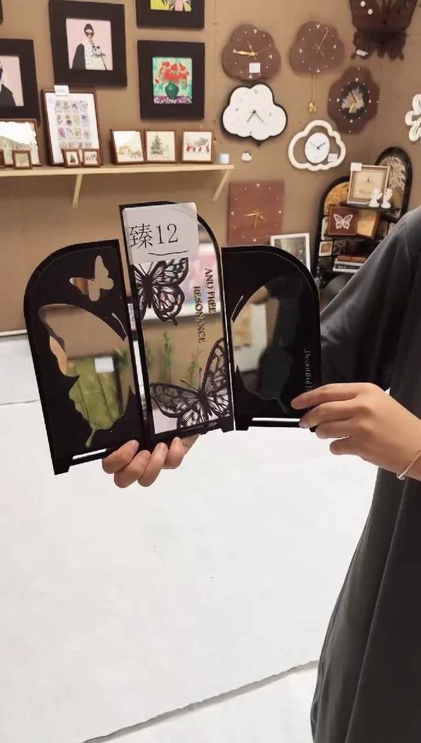 竖款蕾丝蝴蝶屏风  25*30