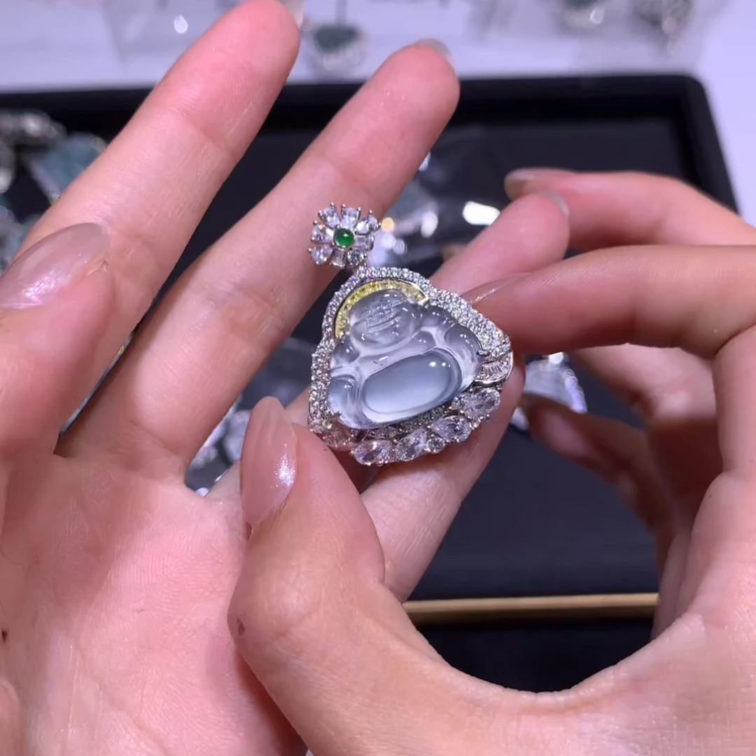 【逍遥】天然A货翡翠佛公吊坠*PC/89/多样性发/1件