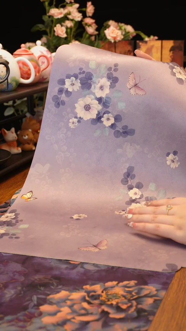 【闪购商品】紫色花花蝴蝶茶席····