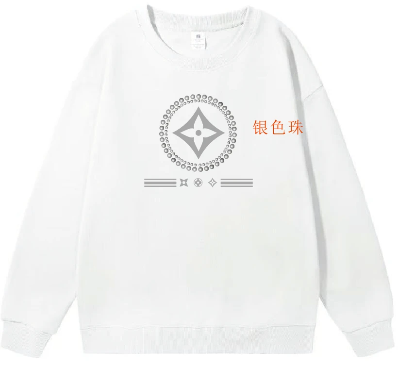 无品牌贝贝beibei2025时尚宽松新款（圆钢珠）圆领卫衣