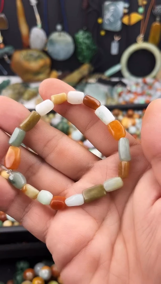 散珠翡翠翡翠随形手串
