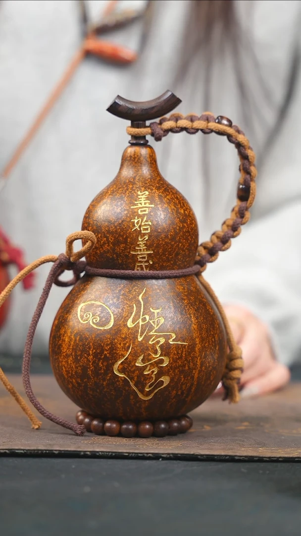 【闪购商品】XD136大漆酒葫芦不包手串及旋转底座