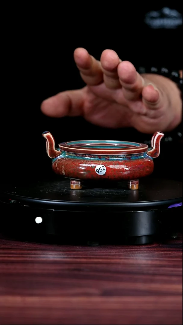 952#盼龙窑一级品原矿钧瓷宣德炉