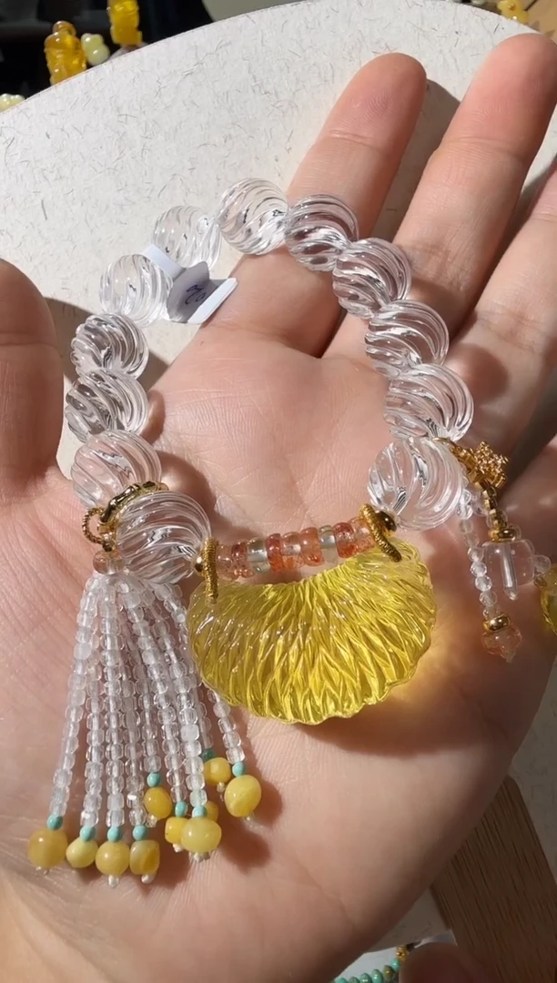 未镶嵌琥珀手链琥珀橘子手链