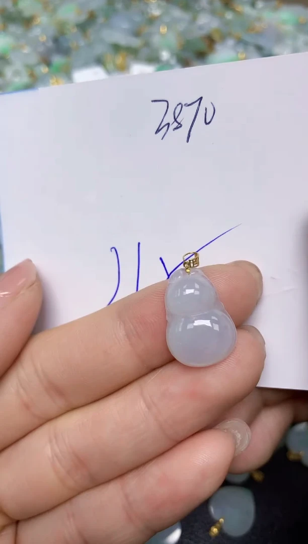 【闪购商品】翡翠挂件18K金镶嵌 天然翡翠A货