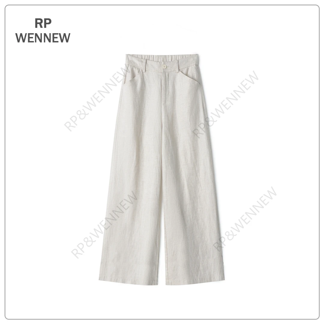 WENNEW夏款时尚亚麻直筒长裤K240-3122