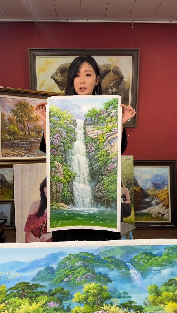 油画【155号】约50*70cm丨朝鲜原创纯手绘孤品油画丨顺丰包邮