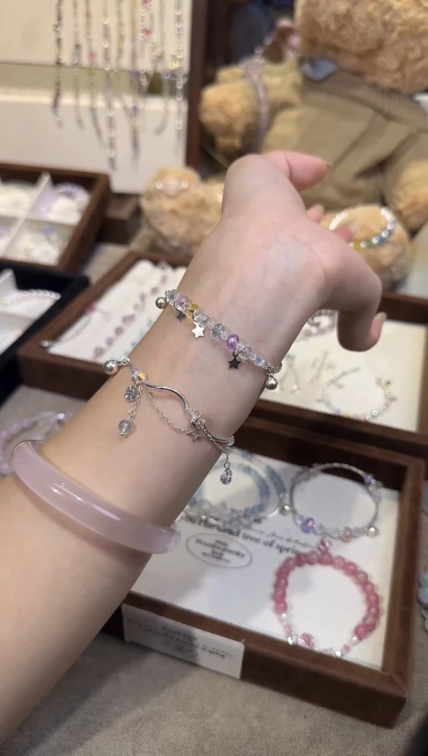 银S925镶嵌手链水晶缤纷星海