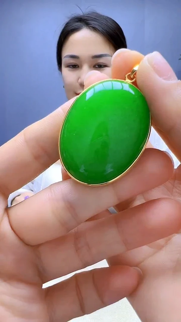 翡翠14K金镶嵌颈饰丹丹diy颈饰