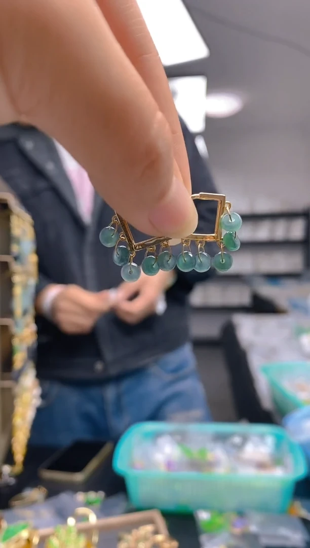 【闪购商品】翡翠耳饰合金0383翡翠耳包