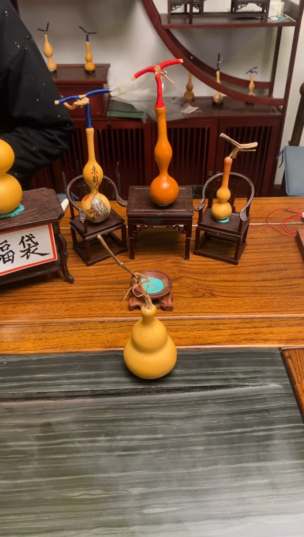 大**边八宝葫芦 文玩葫芦  葫芦杆子