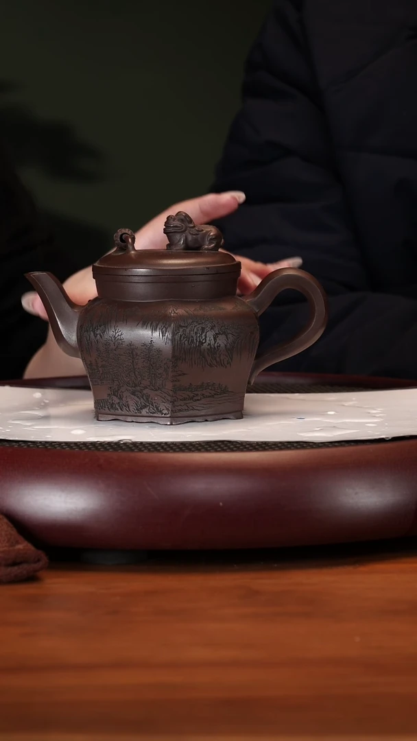 【闪购商品】紫砂茶壶2-23ZST六方 老紫泥