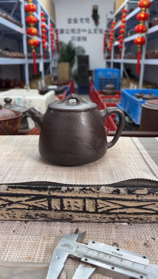 茶壶紫砂光素竹节高瓢壶