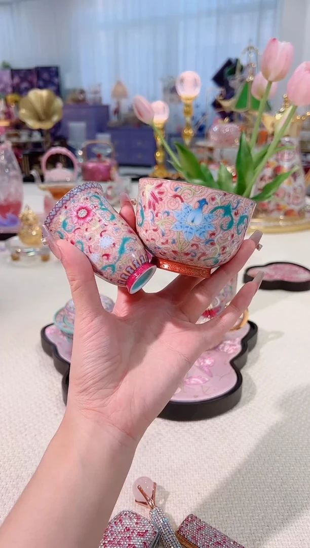 花开盛世 花骨+自在对杯 如图
