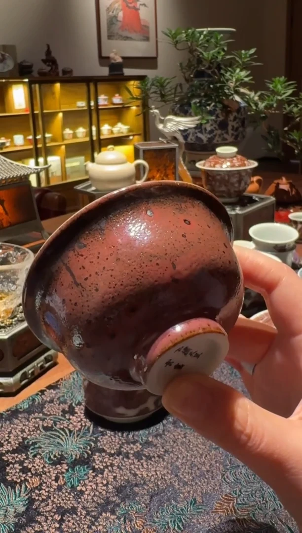 【器不朽】景秀雲廬联名枣皮红撒蓝满工老辣带内绘压手