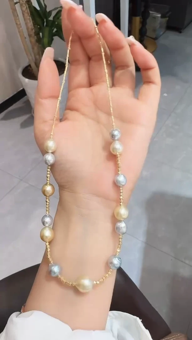 【闪购商品】海水珍珠巴洛克珍珠项链18K金镶嵌.....