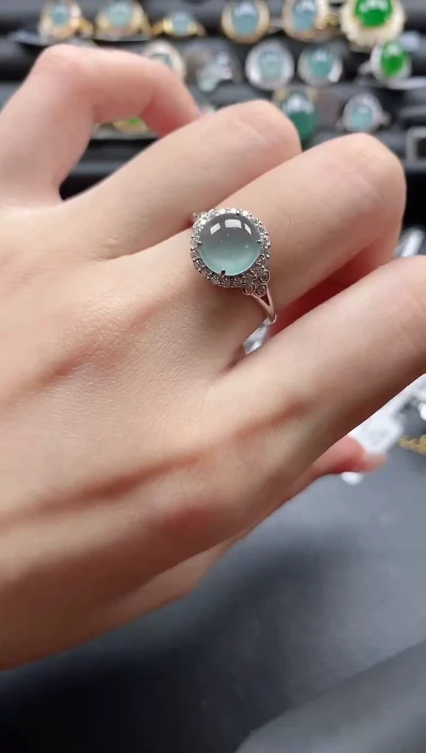 【闪购商品】翡翠戒指银S925镶嵌11111-