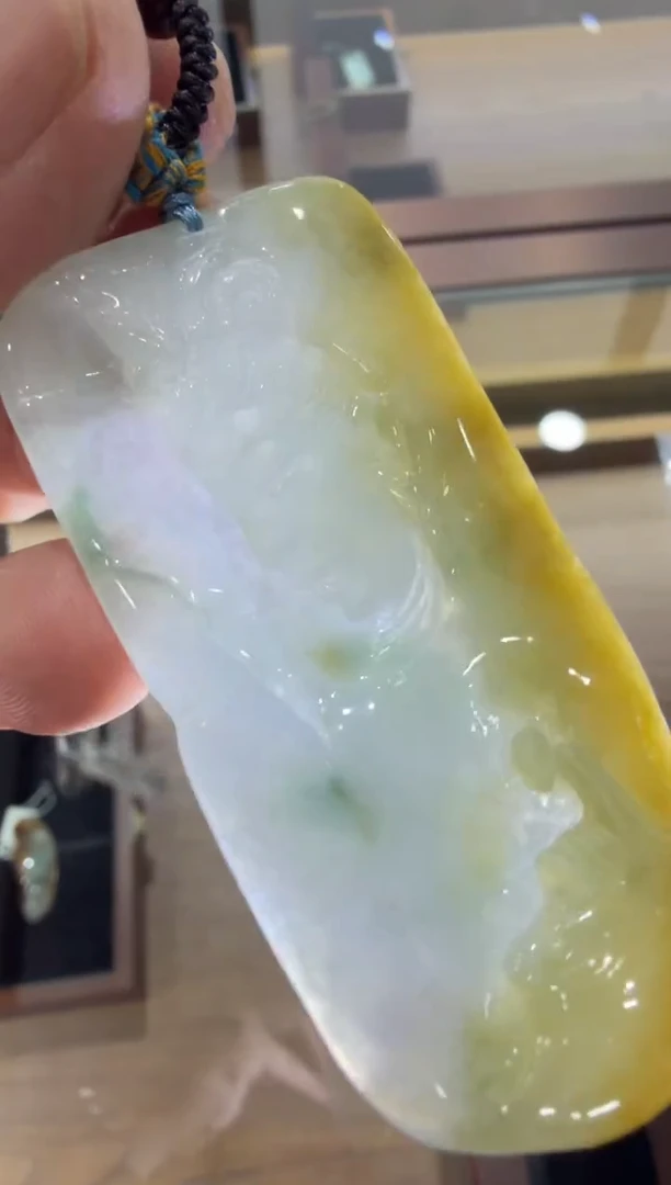 未镶嵌挂件翡翠A货翡翠孤品国雕谢林工