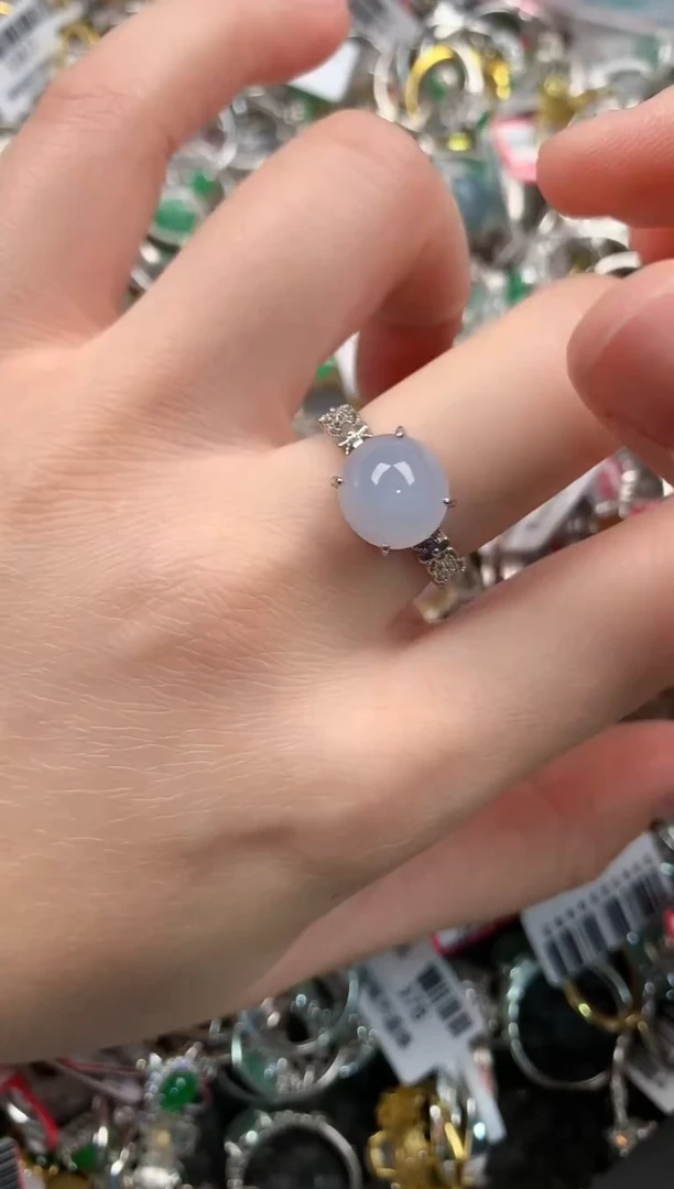 银S925镶嵌戒指翡翠777  6