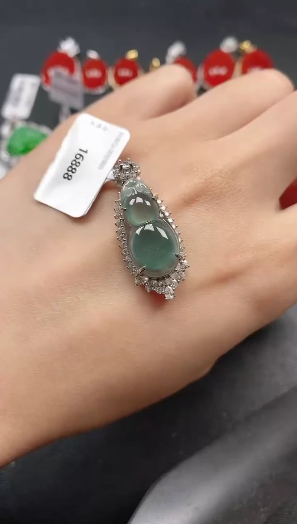 银S925镶嵌戒指翡翠51151