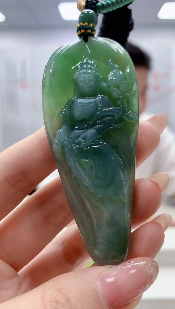 未镶嵌定制翡翠奈****粥4917jw-毛货挂件28