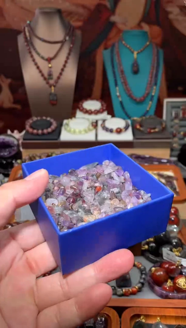 未镶嵌珠宝半成品水晶极光消磁石200g