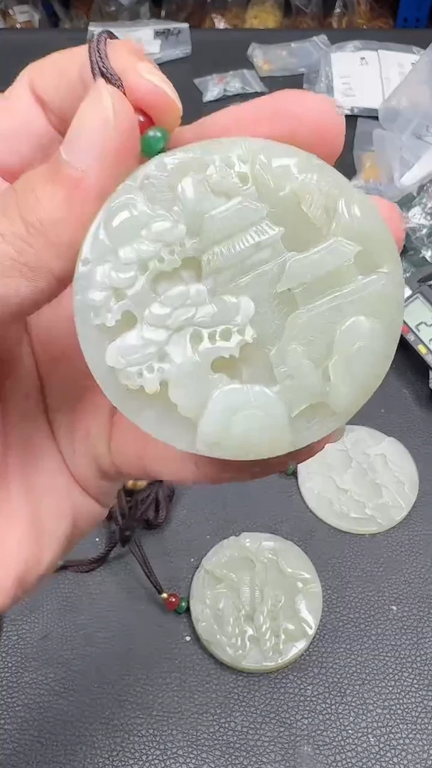 和田玉未镶嵌颈饰165