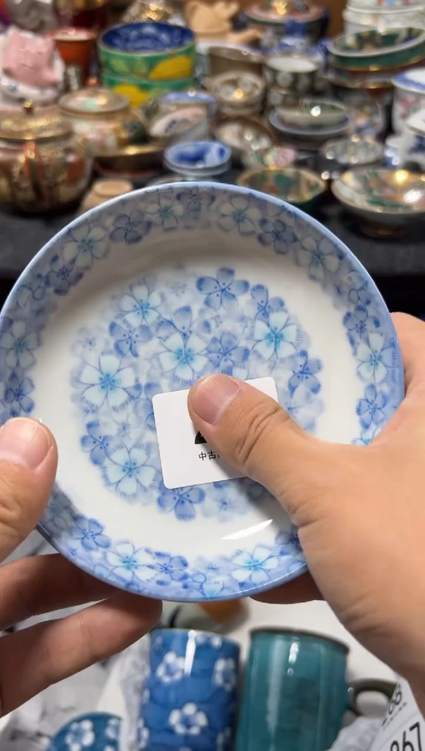 瓷片坚*.夏目海外回流瓷器中古品。2只