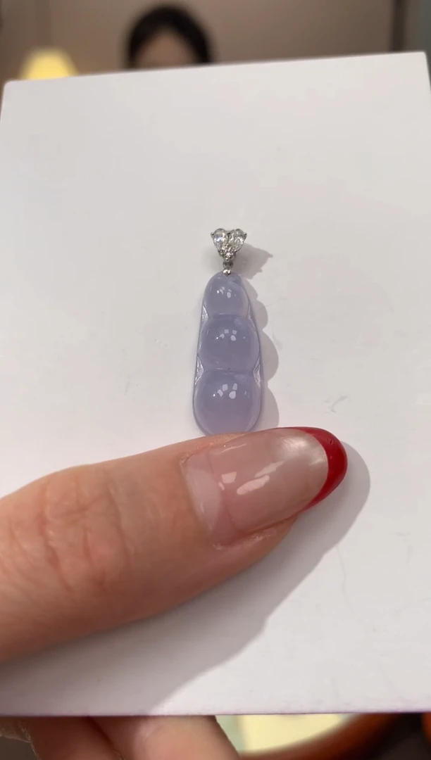 【闪购商品】翡翠颈饰18K金镶嵌天然缅甸a货翡翠