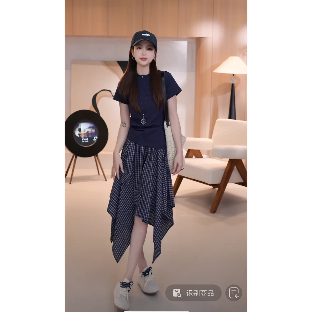 C04282夏季新款INS潮酷修身显瘦正肩纯色小版短袖T恤