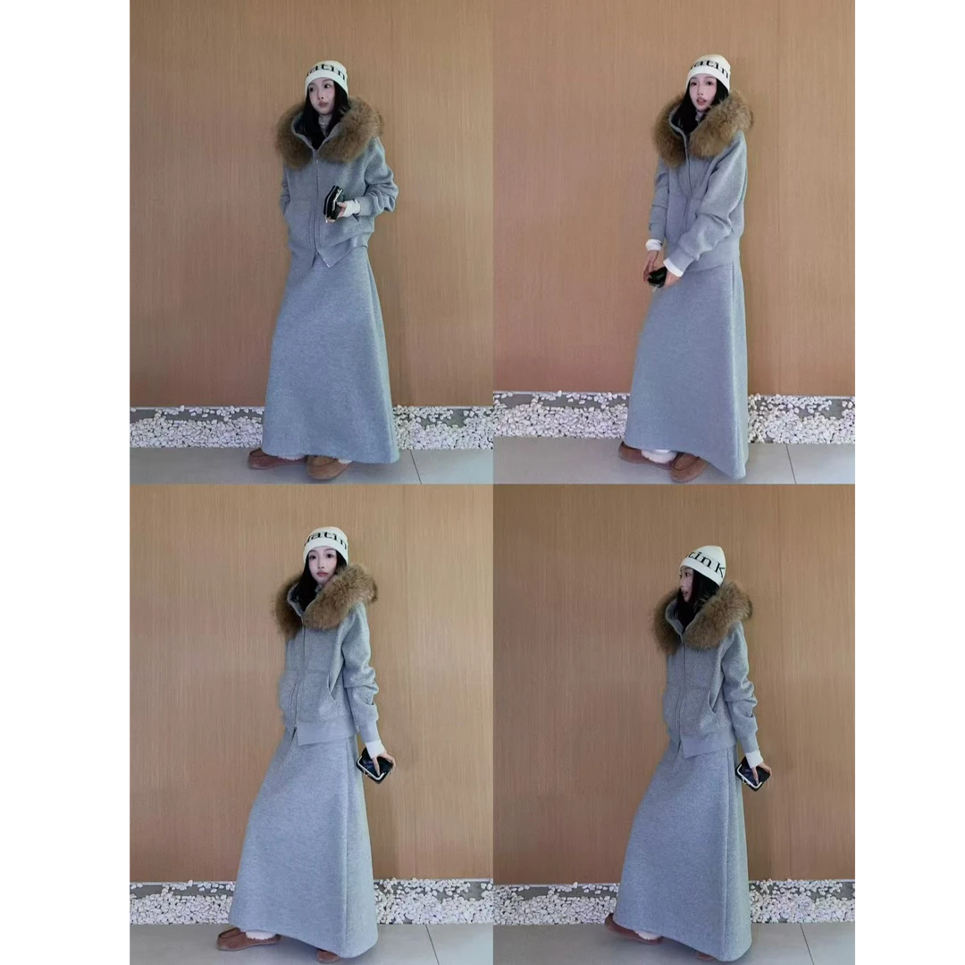 十三行白白家-轻松出片～冬季新款加绒A字半身裙#3980/3990