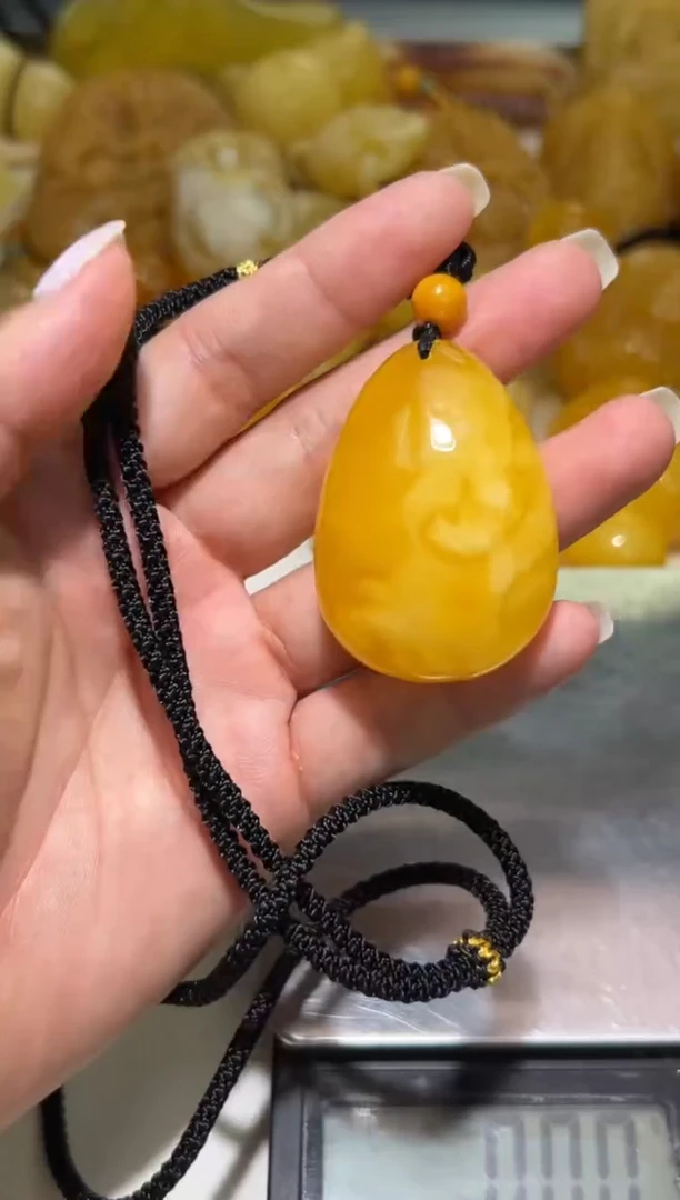 裸石琥珀未镶嵌琥珀蜜蜡吊坠