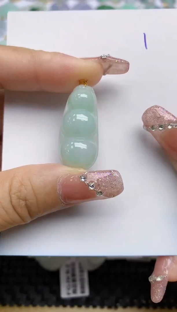 【闪购商品】翡翠颈饰18K金镶嵌天然A货翡翠 1