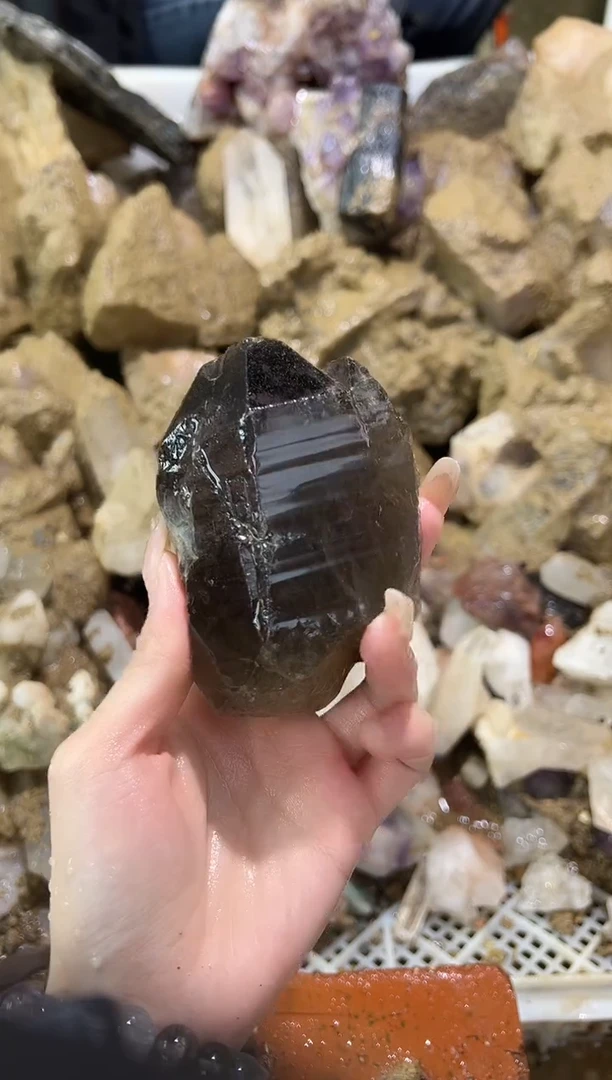 未镶嵌大型摆件（非配饰）水晶黑水晶734