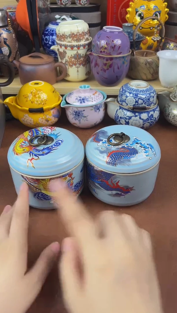 陶瓷茶具摆件旅行套组