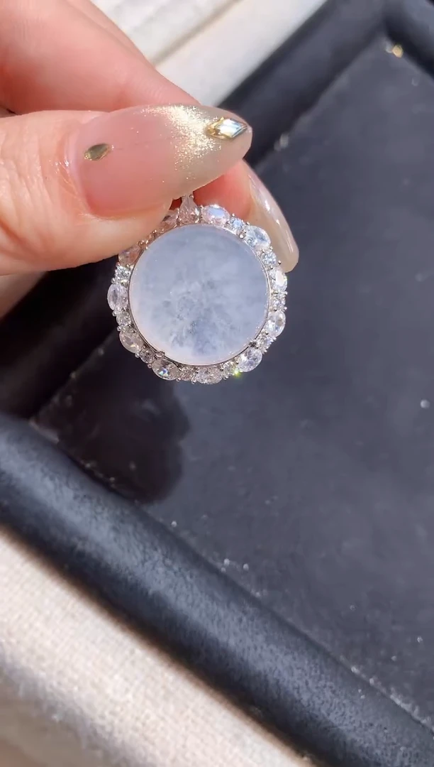 银S925镶嵌手串翡翠【挽石珠宝】无事牌