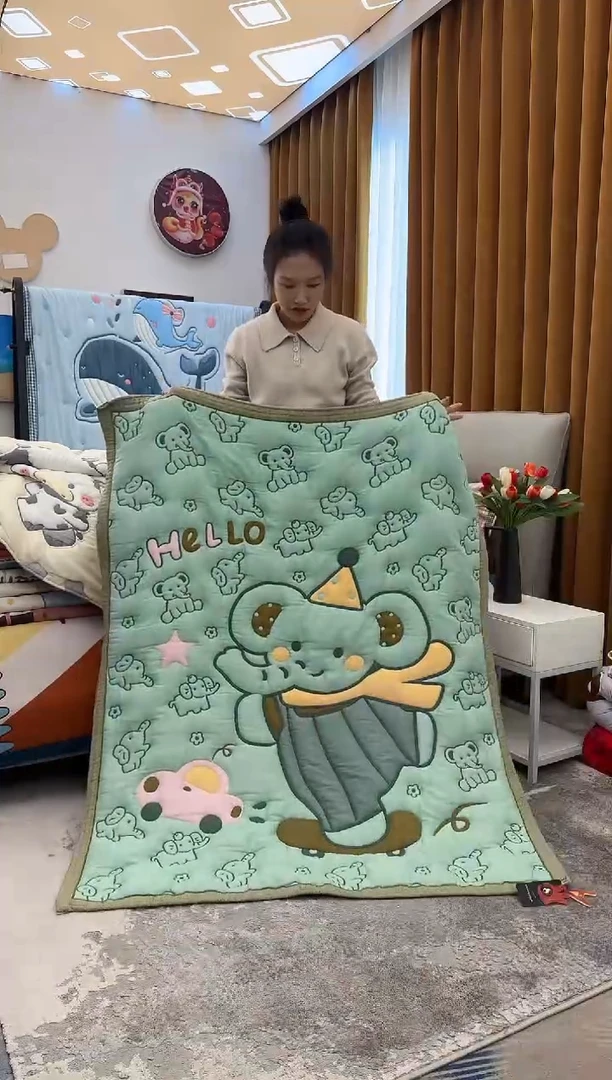 棉质花汽车小象-120x150