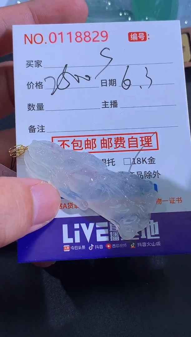 翡翠未镶嵌颈饰定向 S