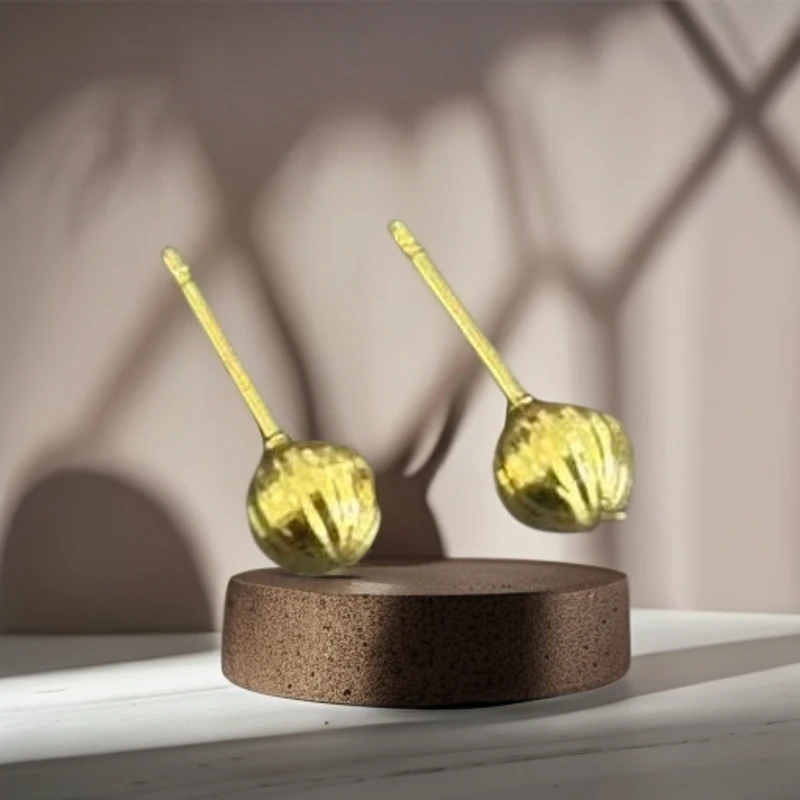 I8K 时尚百搭款南瓜耳钉 （一对）