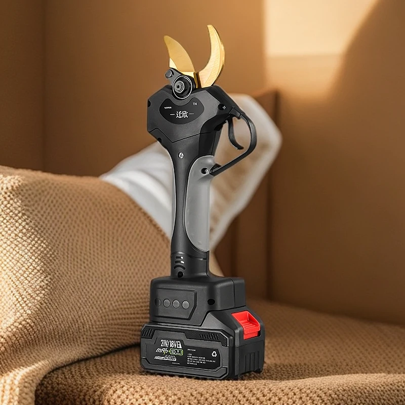 精品电动果树修枝剪锂电剪刀家用园林充电式修剪工具3公分剪口