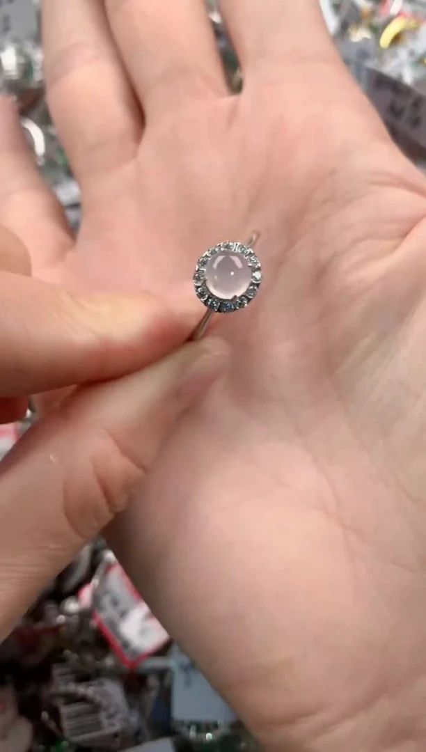 银S925镶嵌戒指翡翠777   9