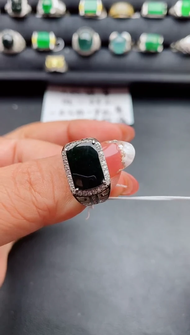 【闪购商品】翡翠戒指银S925镶嵌111111111