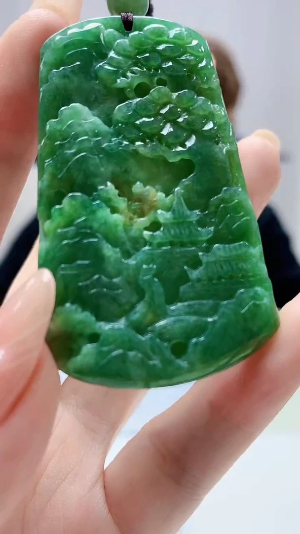 定制翡翠未镶嵌4868DD-毛货挂件142